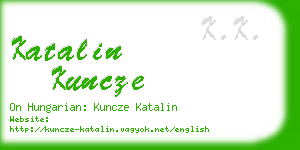 katalin kuncze business card
